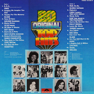 20 Original Top Hits (Polydor 2413 802-18, back cover).