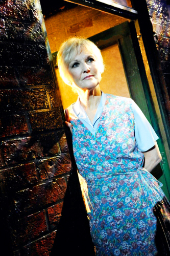 Lyn Paul as Mrs. Johnstone (Act 1).