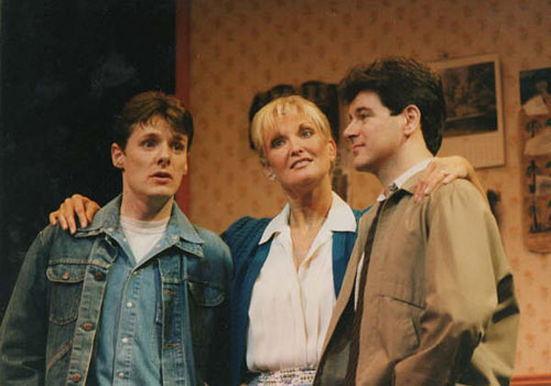 Mrs. Johnstone with Mickey and Eddie (Act 2).