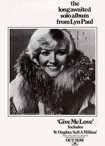 Advertisment for 'Give Me Love'.