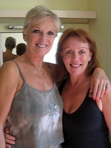 Lyn Paul and Pauline Fleming pictured backstage at the Mayflower Theatre, Southampton on 1st October 2011.