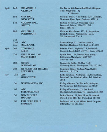 New Seekers' Official Fan Club Newsletter, Spring 1973.