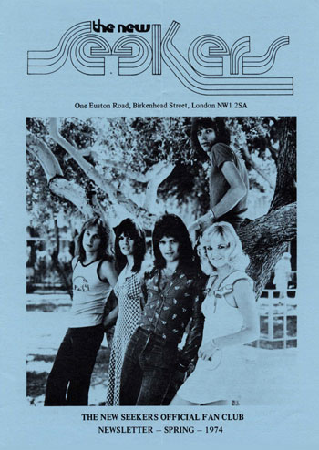 New Seekers' Official Fan Club Newsletter, Spring 1974.