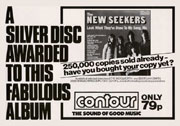 Advert for the budget album 'Look What They've Done To My Song, Ma' from the New Seekers' Farewell Tour programme.