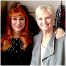 Rose Marie and Lyn Paul backstage at the Theatre Royal, Windsor.