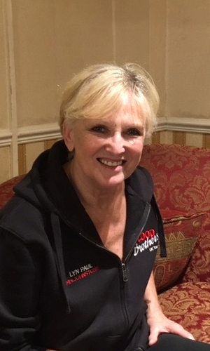Lyn Paul backstage at the Bristol Hippodrome, 22nd April 2017.