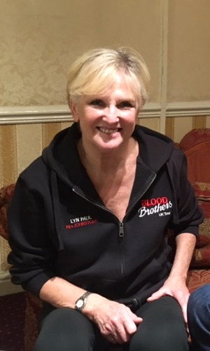 Lyn Paul backstage at the Bristol Hippodrome, 22nd April 2017.