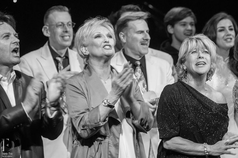 Lyn Paul and the cast of 'Class Act 2' on stage at the Theatre Royal, Windsor, 20th March 2016.