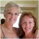 Lyn Paul and Pauline Fleming backstage at the Mayflower Theatre, Southampton on 1st October 2011.